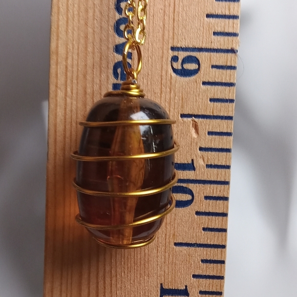 Hand Crafted Gold Artisan Necklace - Picture 5 of 5